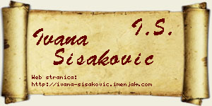 Ivana Šišaković vizit kartica